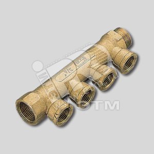Коллектор 1‘ НВ х 3 выхода 1/2‘ ВР межосевое 36мм - TIEMME