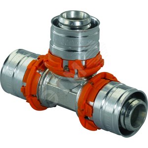 S-PRESS ТРОЙНИК РАВНОПРОХОДНОЙ ЛАТУННЫЙ 20-20-20 10И - Uponor