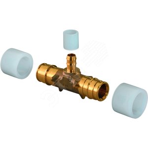 Тройник 20х9.9х20 с кольцами РЕ-Х Q&E (1020524) - Uponor