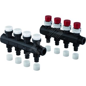 Коллектор пластиковый 20х2.0 6 выходов с клапанами Q&E VARIO PLUS (1032705)
