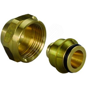 Адаптер обжимной PEX 16(1.8/2.0)х3/4‘ ВР евроконус латунь покрытая (1065284) - Uponor