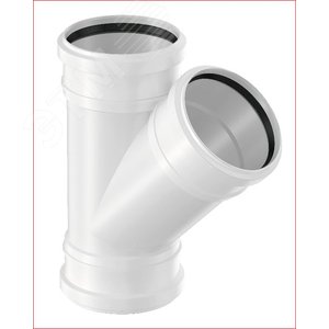 Тройник трехраструбный 45 град. 160х110 белый - Uponor