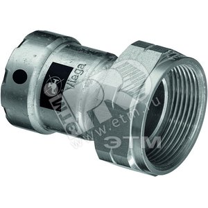 Муфта с накидной гайкой пресс 1/2‘ x 3/4‘ ВР Megapress SC-Contur модель 4263 нелегированная оцинкованная сталь - VIEGA