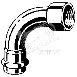 Отвод пресс 22 х 3/4‘ ВР нержавеющая сталь Sanpress Inox SC-Contur модель 23145 - VIEGA
