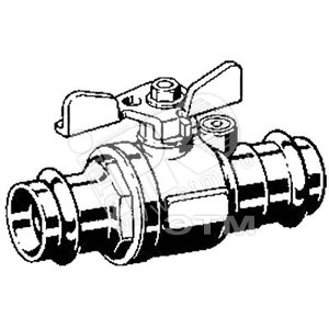 Кран пресс 28 газовый с ревизией бронза Profipress G SC-Contur модель 2671 (587451) - VIEGA