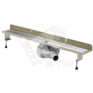 Лоток душевой Advantix Basic 1200 мм с уплотнительным угловым фланцем с песчаной посыпкой модель 498030 - VIEGA