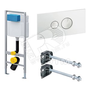 Инсталляция Eco 1130 мм комплект для унитаза рама 606688/ кнопка Visign for Style 14                654696/настенный крепеж 500мм (727550) - VIEGA