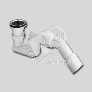 Сифон 70 х 1‘1/2 х 40/50 для душевого поддона 45 град. пробка модель 682245 - VIEGA