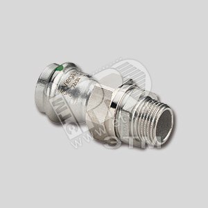 Муфта пресс 28 х 1‘ НР со сгоном нержавеющая сталь Sanpress Inox SC-Contur модель 2365 - VIEGA