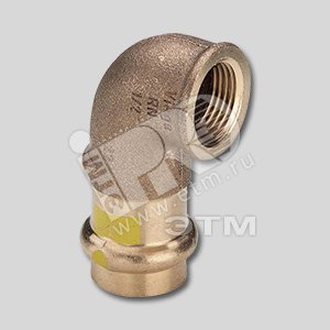 Отвод пресс 15 х 3/4‘ ВР бронза Profipress G SC-Contur модель 26142 - VIEGA