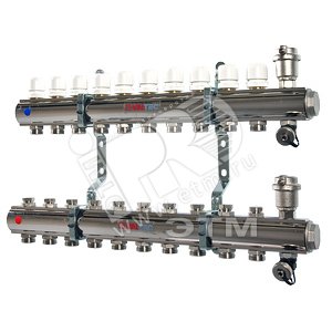 Коллекторная группа 1‘1/4 х 11 выходов 3/4‘ НР EK (VTc.594.EMNX.0711) - VALTEC