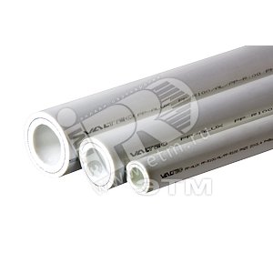 Труба полипропиленовая армированная алюминием PPR ALUX PN25 50 х 8.3 белая хлыст 2 м (VTp.700.AL25.50) - VALTEC