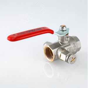 Кран шаровой 1/2' ВВ с дренажом и воздухоотводчиком BASE 3