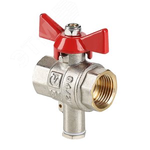 Кран шаровой 1/2 для подключения датчика температуры - VALTEC