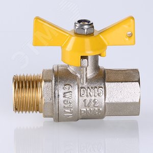 Кран шаровой газовый 1/2' ВН рукоятка бабочка VALGAS - фото 3