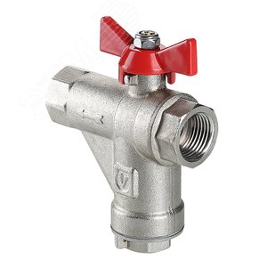Кран шаровой 1/2' ВН со встроенным фильтром ручка бабочка - VALTEC