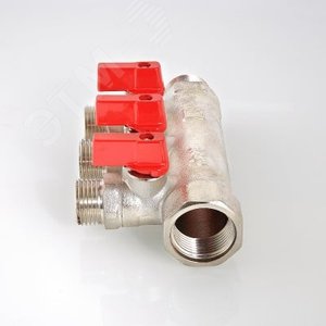 Коллектор 1'x3 выхода 1/2' НР с отсекающими кранами - фото 2