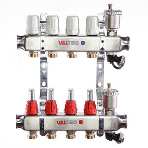 Коллекторная группа расходомеры в сборе 1'x11 выходов 3/4' евроконус нержавеющая сталь 2