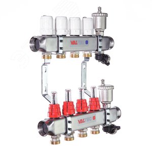 Коллекторная группа расходомеры в сборе 1'x11 выходов 3/4' евроконус нержавеющая сталь 3