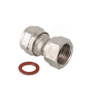 Соединитель обжимной 16x1/2' ВР с накидной гайкой - VALTEC