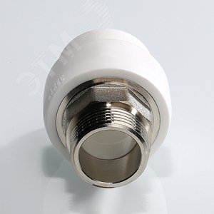 Муфта комбинированная 40x1 1/4' НР под ключ полипропиленовая PPR белая 2