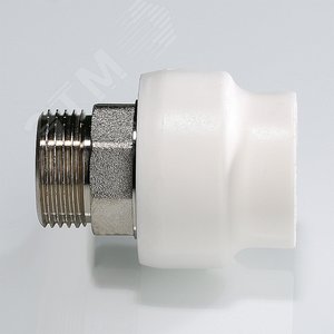 Муфта комбинированная 40x1 1/4' НР под ключ полипропиленовая PPR белая 4