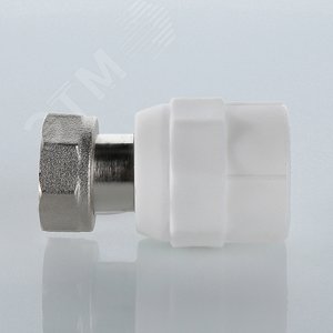 Муфта комбинированная 20x1/2' ВР накидная гайка, полипропиленовая PPR, белая 4
