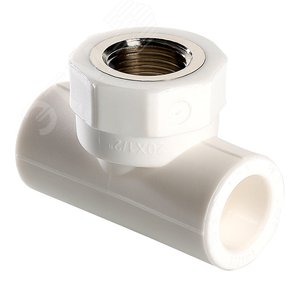 Тройник комбинированный 20x1/2' ВР полипропиленовый PPR белый