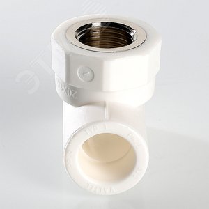 Тройник комбинированный 20x1/2' ВР полипропиленовый PPR белый 2