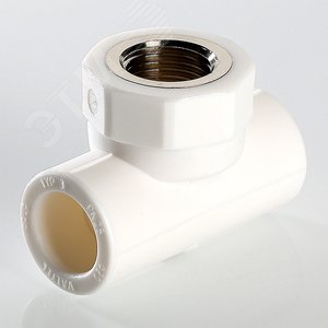 Тройник комбинированный 20x1/2' ВР полипропиленовый PPR белый 3