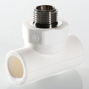 Тройник комбинированный 20x3/4' НР полипропиленовый PPR белый 3