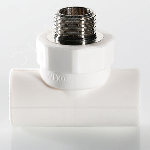 Тройник комбинированный 20x3/4' НР полипропиленовый PPR белый 4
