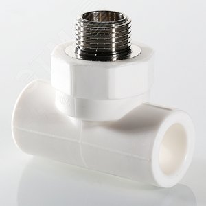 Тройник комбинированный 20x3/4' НР полипропиленовый PPR белый 5