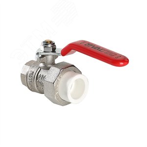 Кран шаровой 20x1/2' ВР латунный с переходом на полипропилен PPR белый - VALTEC