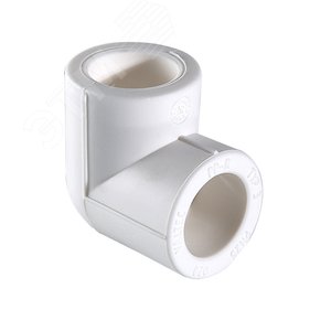 Угольник 90 мм 90 град., полипропиленовый PPR, белый