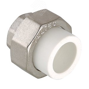 Муфта разъемная 40x1 1/4' ВР полипропиленовая PPR американка, белая