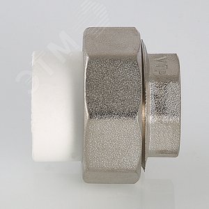 Муфта разъемная 40x1 1/4' ВР полипропиленовая PPR американка, белая 4