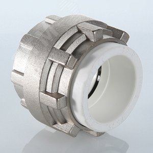 Соединение разборное 25 мм полипропиленовое PPR белое 5