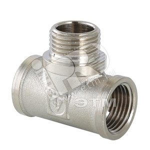 Тройник ВНВ 3/4'х3/4'х3/4' переходной, никелированный - VALTEC