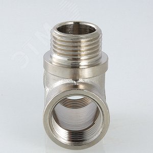 Тройник ВНВ 3/4'х3/4'х3/4' переходной, никелированный - фото 2