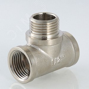 Тройник ВНВ 3/4'х3/4'х3/4' переходной, никелированный - фото 3