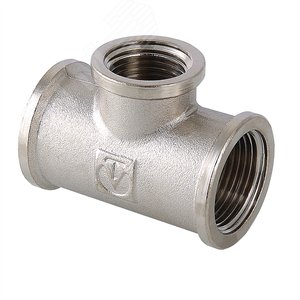 Тройник ВВВ 1'х1/2'х1' переходной, никелированный - VALTEC