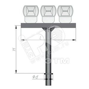 Кронштейн К61-0.2-1.0-1-0 горячеоцинкованный - Уральские Опоры
