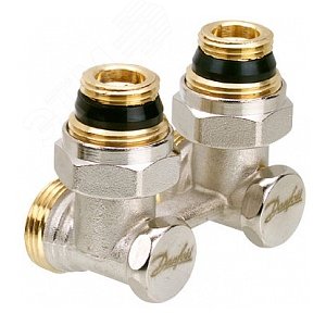 Узел нижнего подключения RLV-KS для двухтр никель 3/4ЕКx3/4ЕК Ру10 угловой - Danfoss