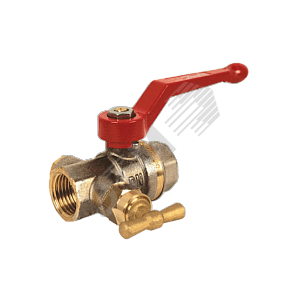Кран шаровой латунный со спускником Ду 40 (065B8220) - Danfoss