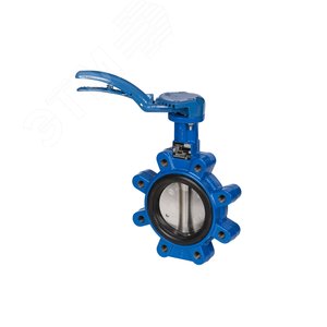 Затвор дисковый чугунный межфланцевый DN 125 PN 16 VFY-LH(SYLAX) с рукояткой диск чугун манжета EPDM (065B8414) - Danfoss