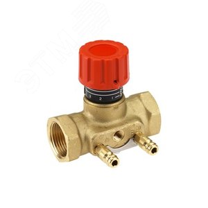 Клапан запорный/ручной CNT Ду15 Rp1/2 ВР Kvs=1.6м3/ч с измерительными ниппелями, латунь - Danfoss