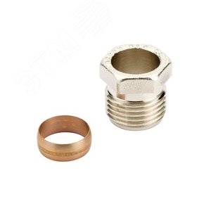Фитинги компрессионные 16мм G1/2 A НР для RA-N-15, RA15/6T, RA15/6TB, RLV-15 для медных труб - Danfoss