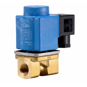 Клапан электромагнитный EV251B, ДУ 10, латунь, G3/8, NBR, катушка 24V 50 Гц (032U538016) - Danfoss