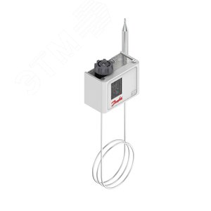 Реле температуры KP 81, SPDT, термобаллон с капилляром 5 м, 80-150 C,  дифференциал 7-20 C - Danfoss